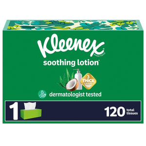 Kleenex Ultra Soft Facial Tissues, 1 Flat Box, 110 Tissues