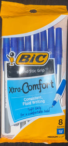 Bic Xtra-Comfort Blue Ink Ball Pens 8 ct.