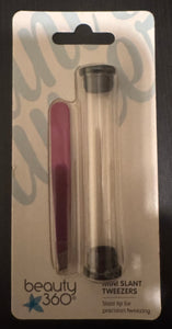 Beauty 360 Mini Slant Tweezers with Holder