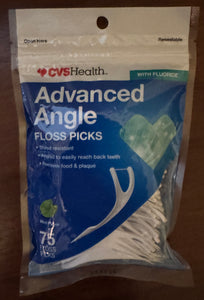 CVS Advanced Angle floss pick mint flavor 75 ct.