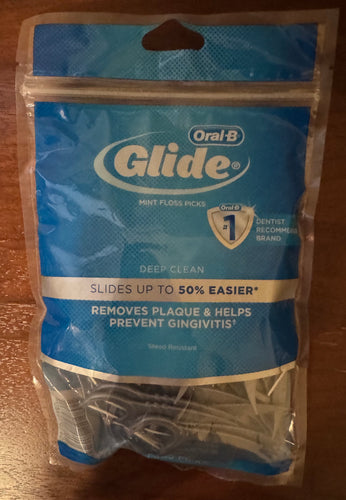 Oral-B Glide Deep Clean mint floss picks 75 ct.