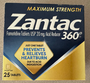 Zantac as shown
