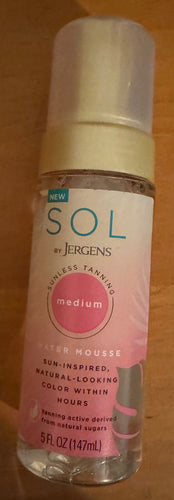 SOL by Jergens Sunless Tanning Medium Water Mousse 5 oz.