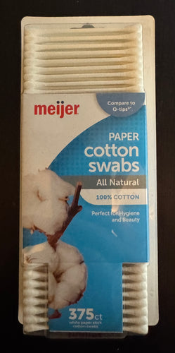 Meijer Paper Cotton Swabs 375 ct.