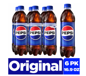 Pepsi Cola Soda Bottles 6 pk. 16.9 fl. oz.