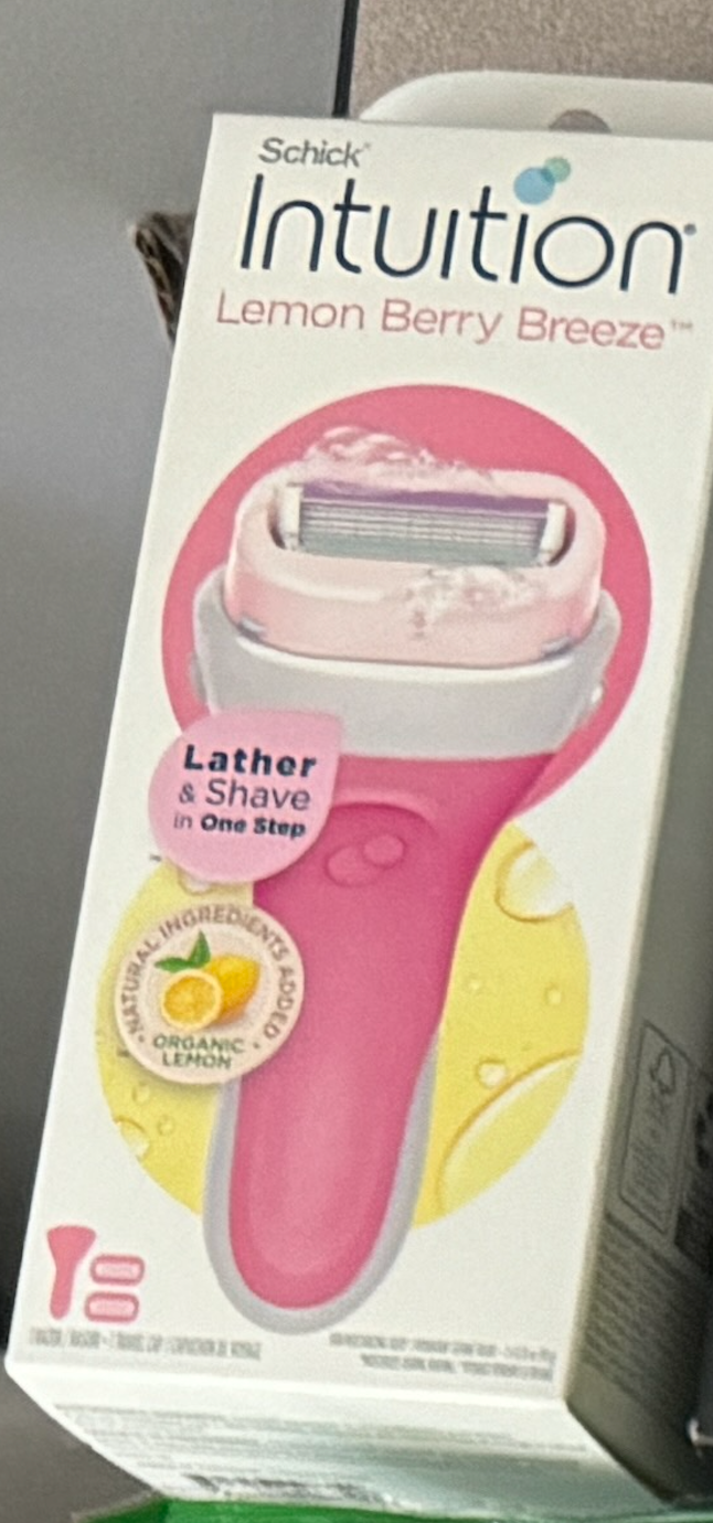 Schick Intuition Lemon Berry Breeze Razor with Two Cartridges